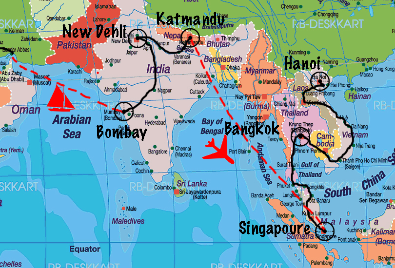 asie du sud est google map
