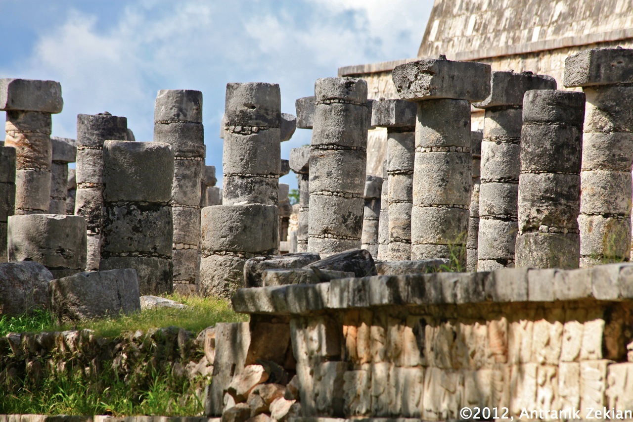 vestige d'un temple à Chichen Itza