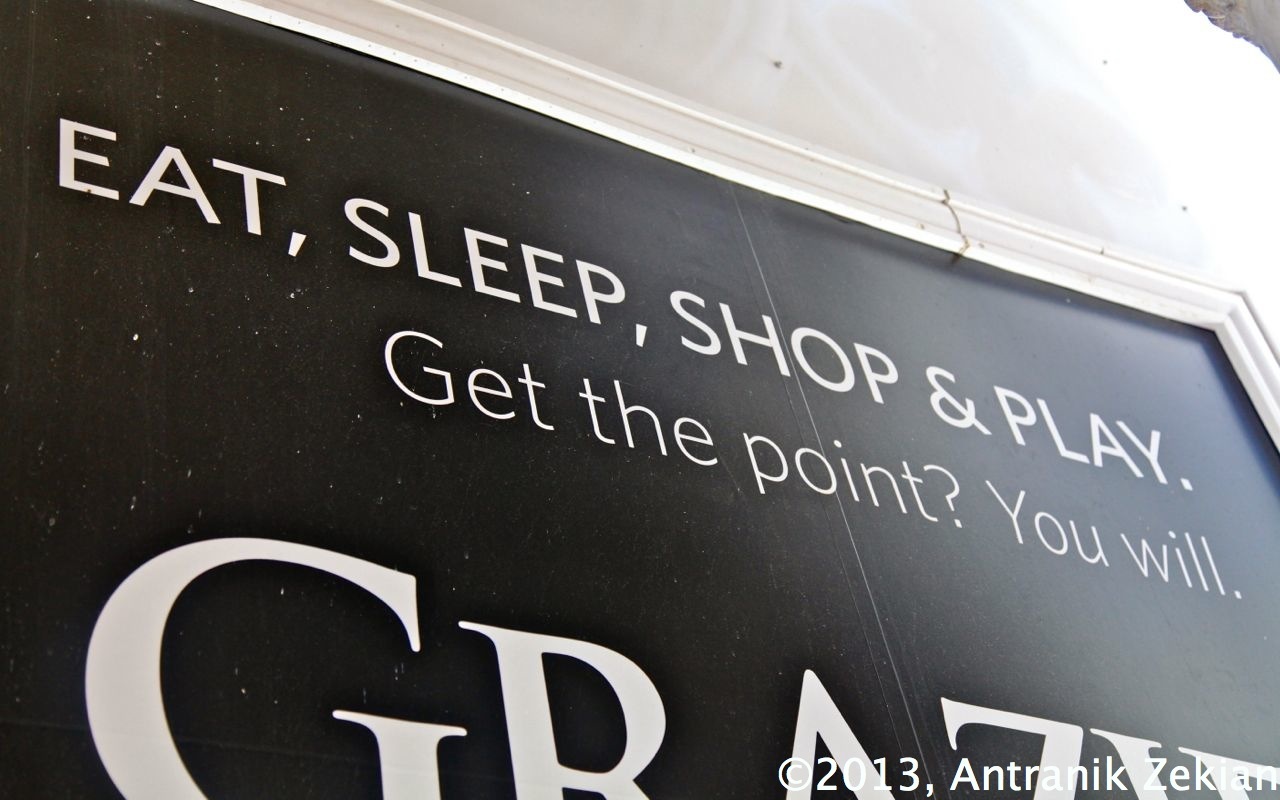 Eat, sleep, shop & play