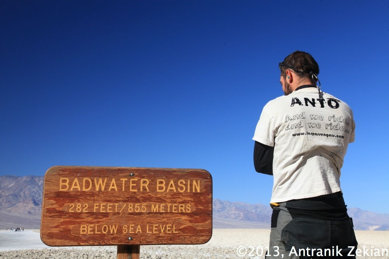 Badwater Bassin à 85.5m en dessous du niveau de la mer